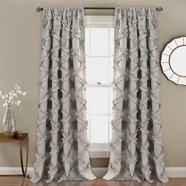 Lush Decor Ruffle Diamond Curtain Panel Pair - 52' W X 84' L