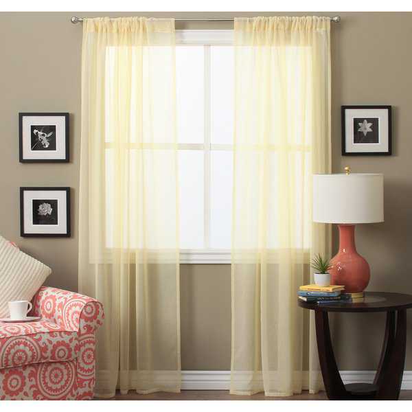 Lucerne 84-inch Sheer Curtain Pair Panel - 52 x 84