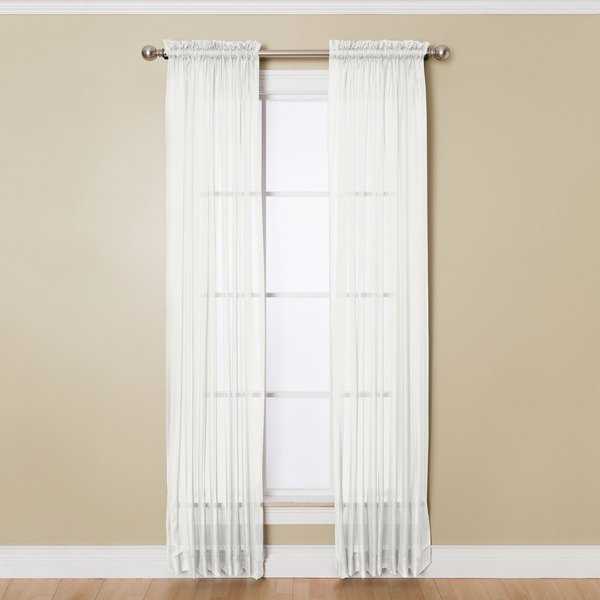 Miller Curtains Angelica 84-inch Sheer Curtain Panel with Rod Pocket - 56 x 84
