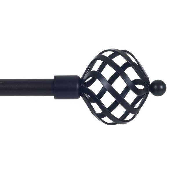 Windsor Home Twisted Sphere Curtain Rod 62'-144', 3/4 inch