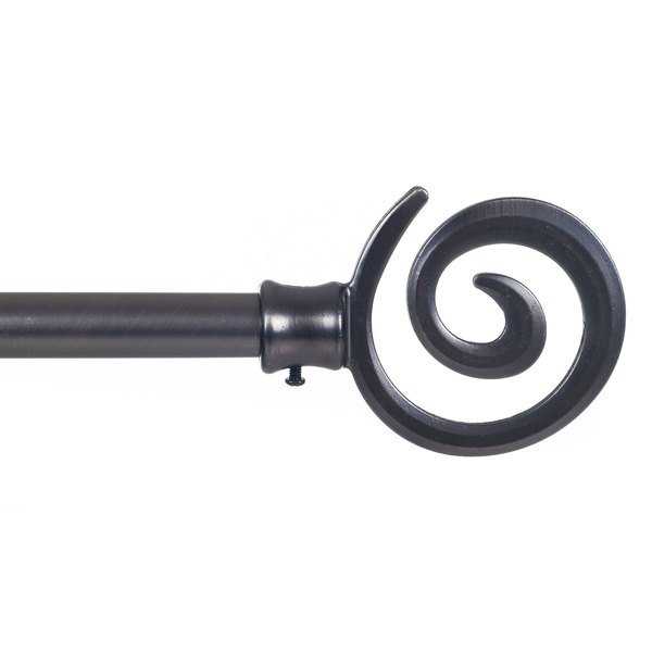 Windsor Home Wndsor Home Spiral Curtain Rod 3/4 inch - Pewter - 48 to 86 Inches Long