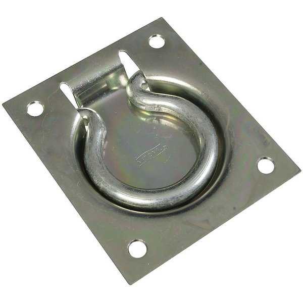 National Hardware N203-752 Flush Ring Pull, Steel, Zinc Plated, 3' L x 3-1/2' W
