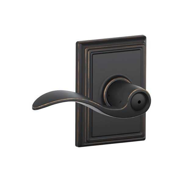 Schlage F40-ACC-ADD Accent Privacy Door Lever Set with Decorative Addison Trim - N/A